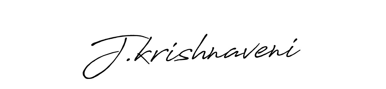 How to make J.krishnaveni name signature. Use Antro_Vectra_Bolder style for creating short signs online. This is the latest handwritten sign. J.krishnaveni signature style 7 images and pictures png