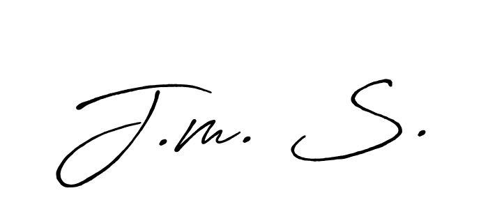 Make a beautiful signature design for name J.m. S.. Use this online signature maker to create a handwritten signature for free. J.m. S. signature style 7 images and pictures png