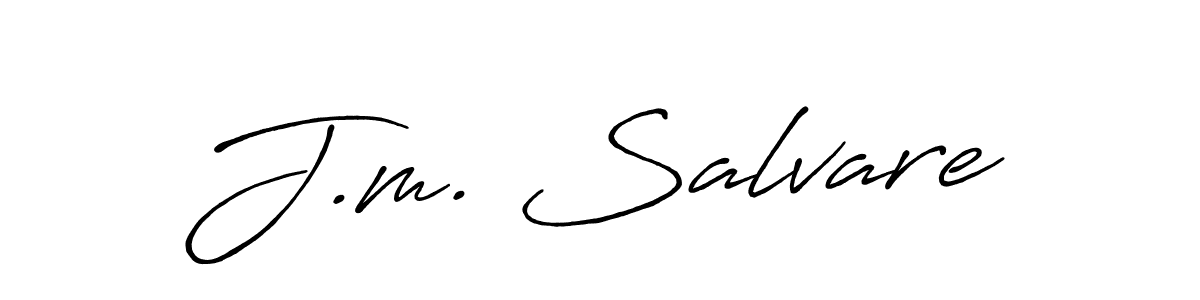 J.m. Salvare stylish signature style. Best Handwritten Sign (Antro_Vectra_Bolder) for my name. Handwritten Signature Collection Ideas for my name J.m. Salvare. J.m. Salvare signature style 7 images and pictures png