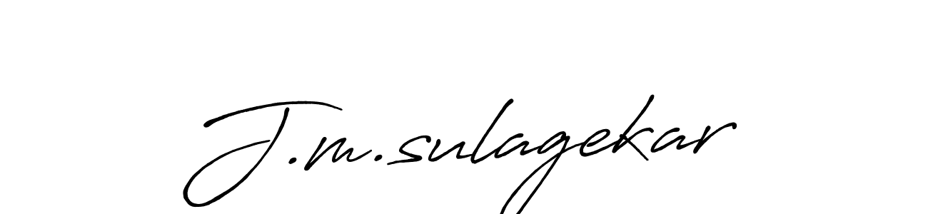 J.m.sulagekar stylish signature style. Best Handwritten Sign (Antro_Vectra_Bolder) for my name. Handwritten Signature Collection Ideas for my name J.m.sulagekar. J.m.sulagekar signature style 7 images and pictures png