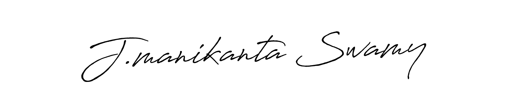 Use a signature maker to create a handwritten signature online. With this signature software, you can design (Antro_Vectra_Bolder) your own signature for name J.manikanta Swamy. J.manikanta Swamy signature style 7 images and pictures png