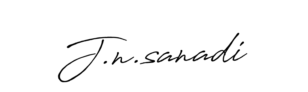 J.n.sanadi stylish signature style. Best Handwritten Sign (Antro_Vectra_Bolder) for my name. Handwritten Signature Collection Ideas for my name J.n.sanadi. J.n.sanadi signature style 7 images and pictures png