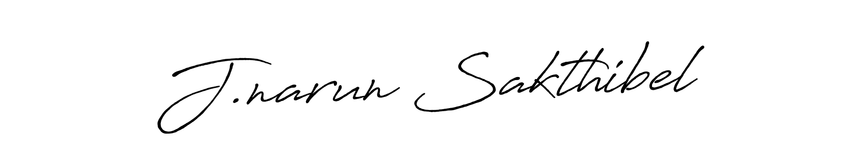 Design your own signature with our free online signature maker. With this signature software, you can create a handwritten (Antro_Vectra_Bolder) signature for name J.narun Sakthibel. J.narun Sakthibel signature style 7 images and pictures png