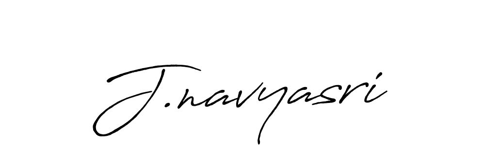 J.navyasri stylish signature style. Best Handwritten Sign (Antro_Vectra_Bolder) for my name. Handwritten Signature Collection Ideas for my name J.navyasri. J.navyasri signature style 7 images and pictures png