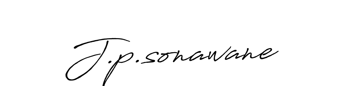 Design your own signature with our free online signature maker. With this signature software, you can create a handwritten (Antro_Vectra_Bolder) signature for name J.p.sonawane. J.p.sonawane signature style 7 images and pictures png