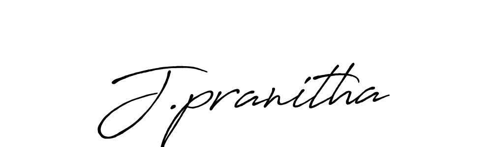 Design your own signature with our free online signature maker. With this signature software, you can create a handwritten (Antro_Vectra_Bolder) signature for name J.pranitha. J.pranitha signature style 7 images and pictures png