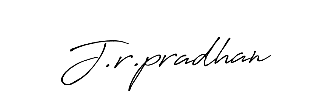 Design your own signature with our free online signature maker. With this signature software, you can create a handwritten (Antro_Vectra_Bolder) signature for name J.r.pradhan. J.r.pradhan signature style 7 images and pictures png