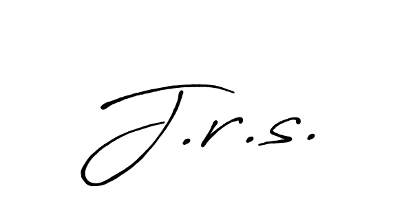 Create a beautiful signature design for name J.r.s.. With this signature (Antro_Vectra_Bolder) fonts, you can make a handwritten signature for free. J.r.s. signature style 7 images and pictures png