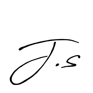 Design your own signature with our free online signature maker. With this signature software, you can create a handwritten (Antro_Vectra_Bolder) signature for name J.s. J.s signature style 7 images and pictures png