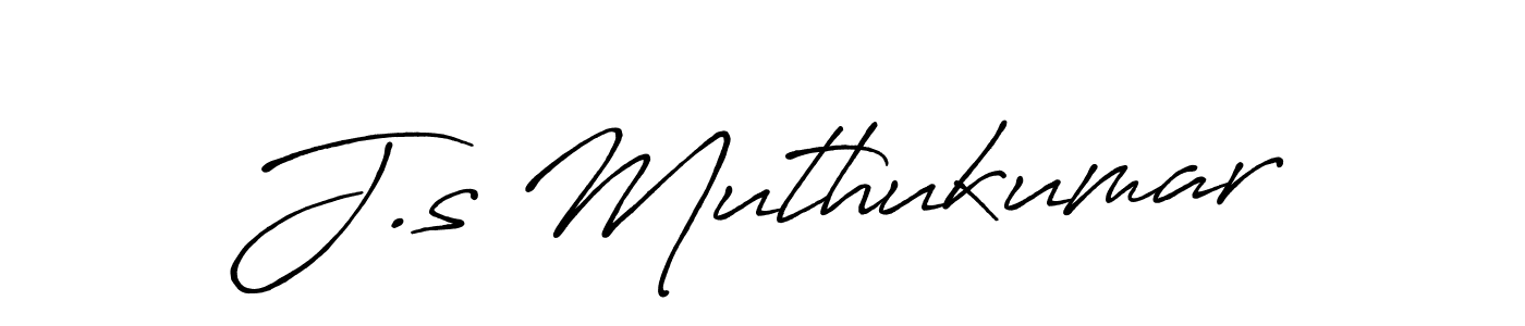 Make a beautiful signature design for name J.s Muthukumar. With this signature (Antro_Vectra_Bolder) style, you can create a handwritten signature for free. J.s Muthukumar signature style 7 images and pictures png