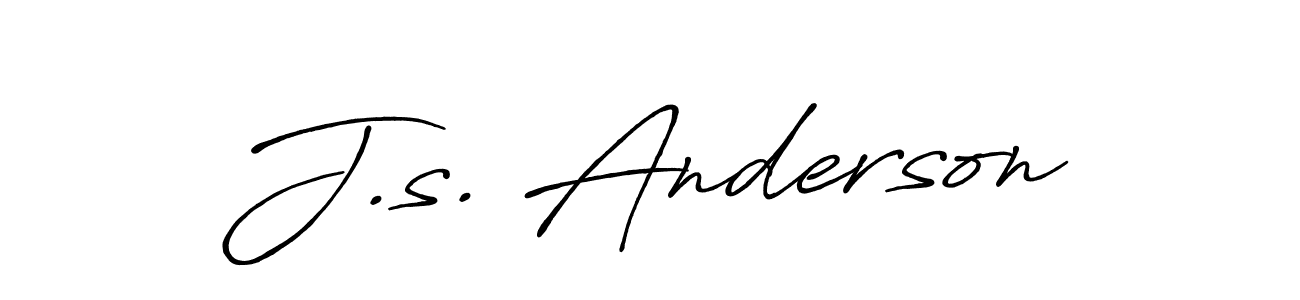 Also You can easily find your signature by using the search form. We will create J.s. Anderson name handwritten signature images for you free of cost using Antro_Vectra_Bolder sign style. J.s. Anderson signature style 7 images and pictures png