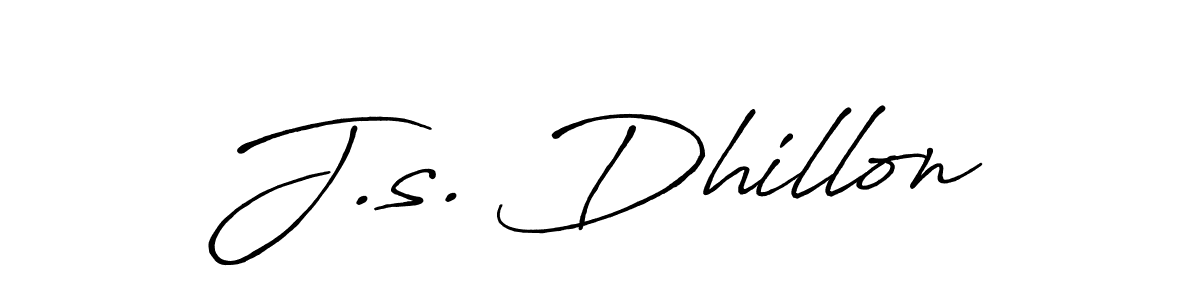 How to make J.s. Dhillon signature? Antro_Vectra_Bolder is a professional autograph style. Create handwritten signature for J.s. Dhillon name. J.s. Dhillon signature style 7 images and pictures png