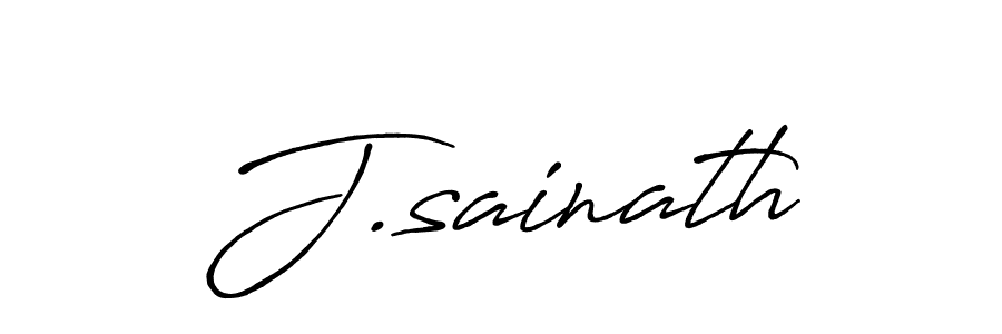 Use a signature maker to create a handwritten signature online. With this signature software, you can design (Antro_Vectra_Bolder) your own signature for name J.sainath. J.sainath signature style 7 images and pictures png