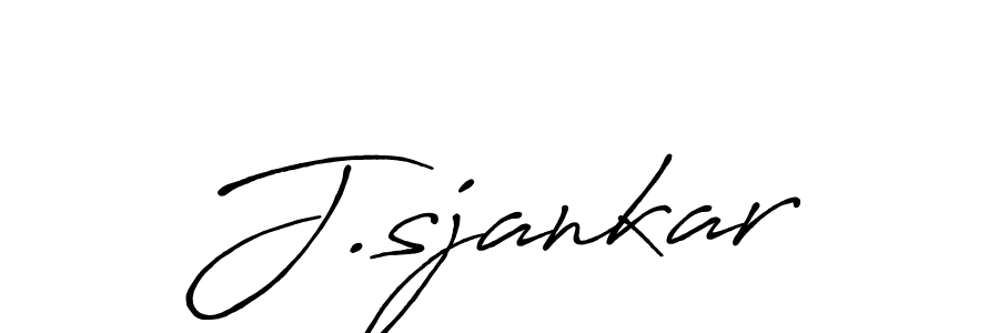 The best way (Antro_Vectra_Bolder) to make a short signature is to pick only two or three words in your name. The name J.sjankar include a total of six letters. For converting this name. J.sjankar signature style 7 images and pictures png