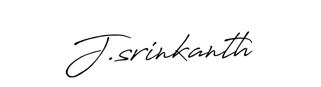 Make a beautiful signature design for name J.srinkanth. With this signature (Antro_Vectra_Bolder) style, you can create a handwritten signature for free. J.srinkanth signature style 7 images and pictures png