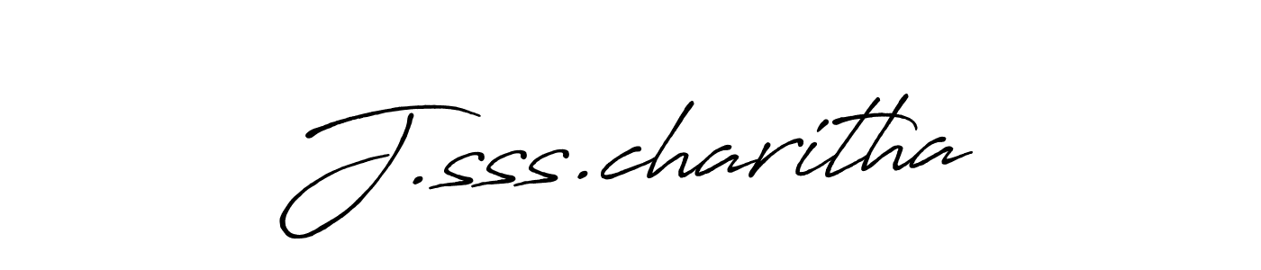 The best way (Antro_Vectra_Bolder) to make a short signature is to pick only two or three words in your name. The name J.sss.charitha include a total of six letters. For converting this name. J.sss.charitha signature style 7 images and pictures png