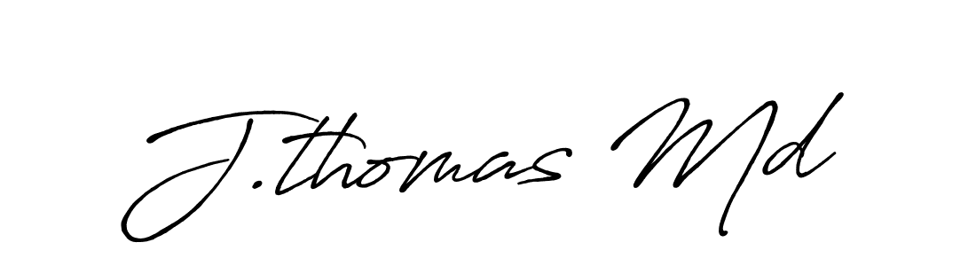The best way (Antro_Vectra_Bolder) to make a short signature is to pick only two or three words in your name. The name J.thomas Md include a total of six letters. For converting this name. J.thomas Md signature style 7 images and pictures png