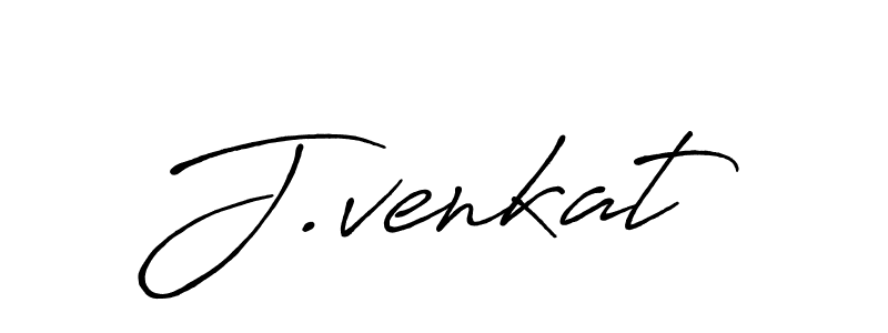 Create a beautiful signature design for name J.venkat. With this signature (Antro_Vectra_Bolder) fonts, you can make a handwritten signature for free. J.venkat signature style 7 images and pictures png