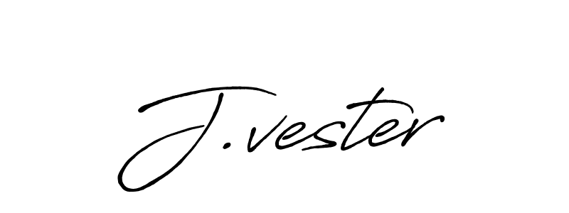 Create a beautiful signature design for name J.vester. With this signature (Antro_Vectra_Bolder) fonts, you can make a handwritten signature for free. J.vester signature style 7 images and pictures png