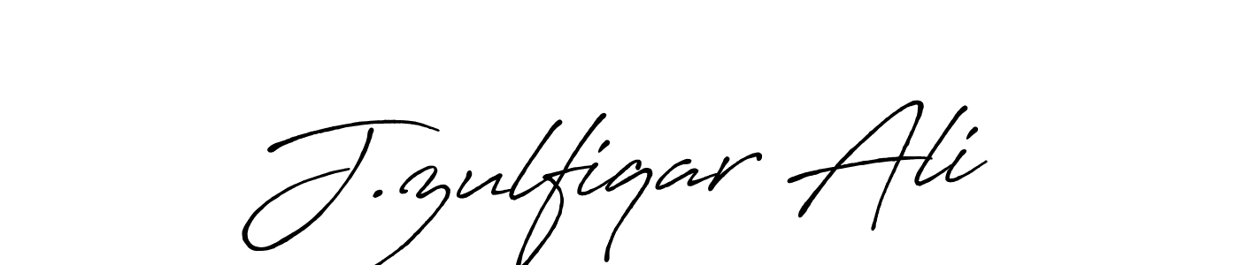 Antro_Vectra_Bolder is a professional signature style that is perfect for those who want to add a touch of class to their signature. It is also a great choice for those who want to make their signature more unique. Get J.zulfiqar Ali name to fancy signature for free. J.zulfiqar Ali signature style 7 images and pictures png