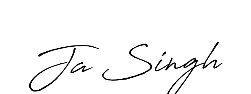 You should practise on your own different ways (Antro_Vectra_Bolder) to write your name (Ja Singh) in signature. don't let someone else do it for you. Ja Singh signature style 7 images and pictures png