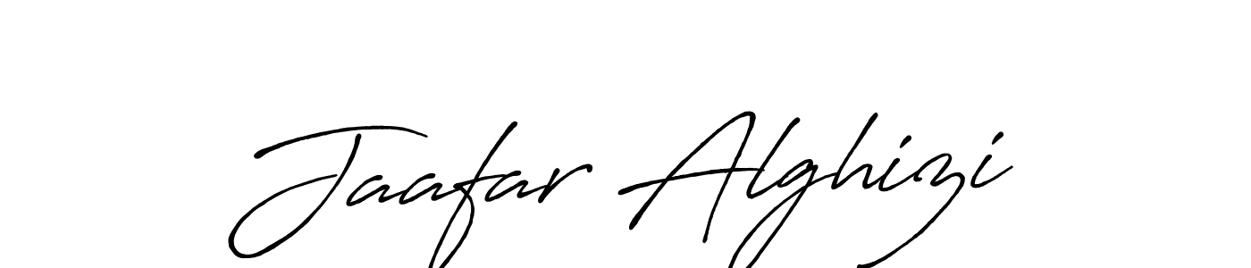 Jaafar Alghizi stylish signature style. Best Handwritten Sign (Antro_Vectra_Bolder) for my name. Handwritten Signature Collection Ideas for my name Jaafar Alghizi. Jaafar Alghizi signature style 7 images and pictures png