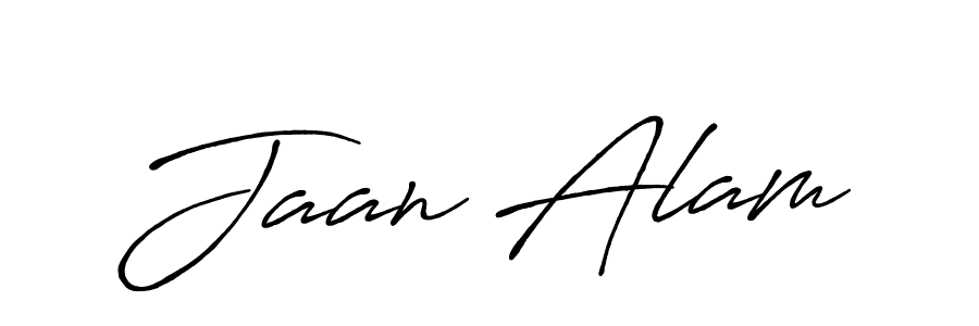 Make a beautiful signature design for name Jaan Alam. With this signature (Antro_Vectra_Bolder) style, you can create a handwritten signature for free. Jaan Alam signature style 7 images and pictures png