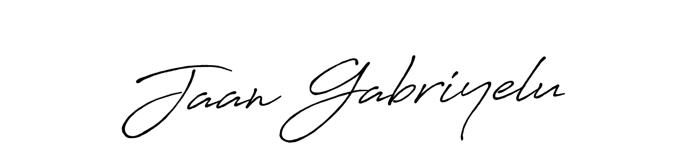 You should practise on your own different ways (Antro_Vectra_Bolder) to write your name (Jaan Gabriyelu) in signature. don't let someone else do it for you. Jaan Gabriyelu signature style 7 images and pictures png