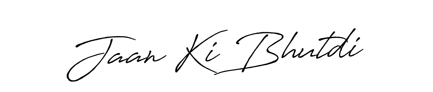 Make a beautiful signature design for name Jaan Ki Bhutdi. With this signature (Antro_Vectra_Bolder) style, you can create a handwritten signature for free. Jaan Ki Bhutdi signature style 7 images and pictures png