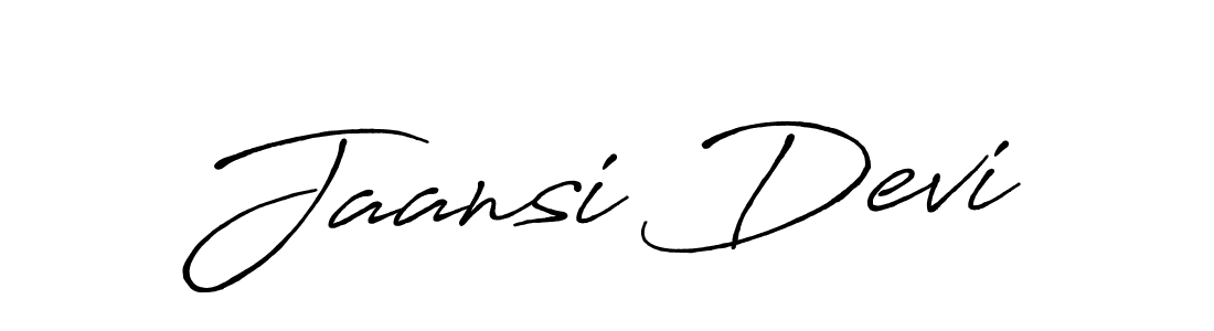 Design your own signature with our free online signature maker. With this signature software, you can create a handwritten (Antro_Vectra_Bolder) signature for name Jaansi Devi. Jaansi Devi signature style 7 images and pictures png