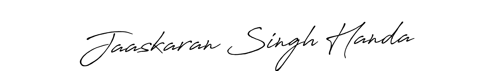 Make a beautiful signature design for name Jaaskaran Singh Handa. With this signature (Antro_Vectra_Bolder) style, you can create a handwritten signature for free. Jaaskaran Singh Handa signature style 7 images and pictures png