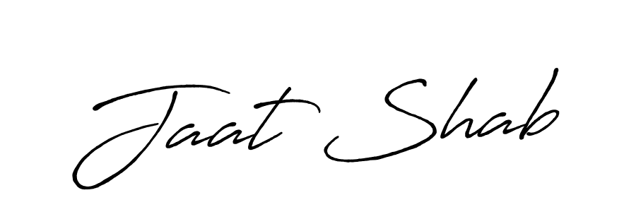 Jaat Shab stylish signature style. Best Handwritten Sign (Antro_Vectra_Bolder) for my name. Handwritten Signature Collection Ideas for my name Jaat Shab. Jaat Shab signature style 7 images and pictures png