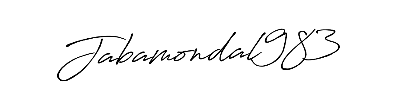 Create a beautiful signature design for name Jabamondal983. With this signature (Antro_Vectra_Bolder) fonts, you can make a handwritten signature for free. Jabamondal983 signature style 7 images and pictures png