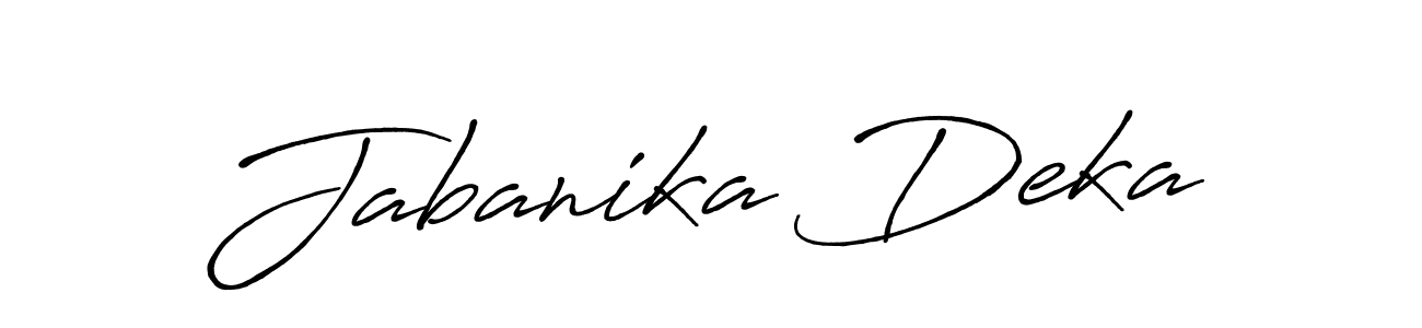 Also You can easily find your signature by using the search form. We will create Jabanika Deka name handwritten signature images for you free of cost using Antro_Vectra_Bolder sign style. Jabanika Deka signature style 7 images and pictures png
