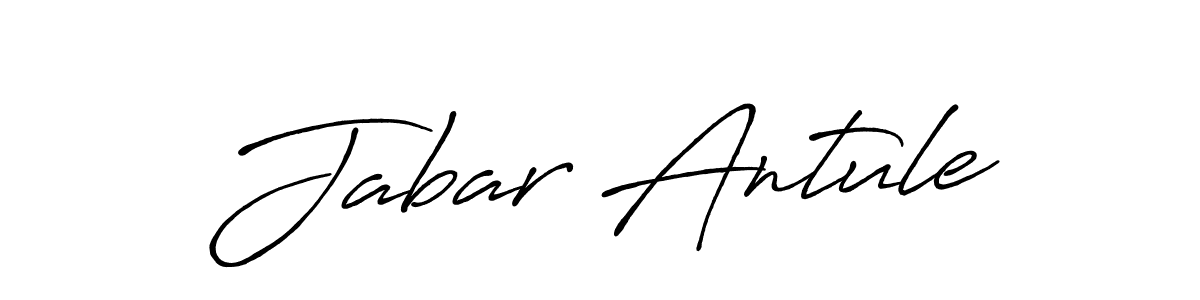 Create a beautiful signature design for name Jabar Antule. With this signature (Antro_Vectra_Bolder) fonts, you can make a handwritten signature for free. Jabar Antule signature style 7 images and pictures png