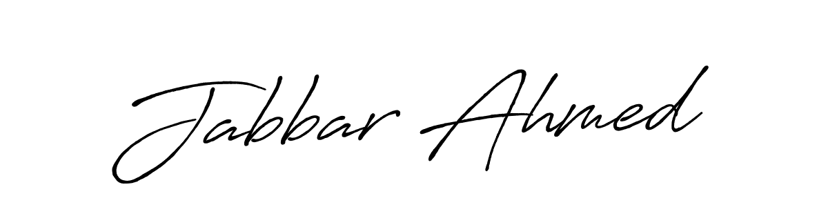 Design your own signature with our free online signature maker. With this signature software, you can create a handwritten (Antro_Vectra_Bolder) signature for name Jabbar Ahmed. Jabbar Ahmed signature style 7 images and pictures png