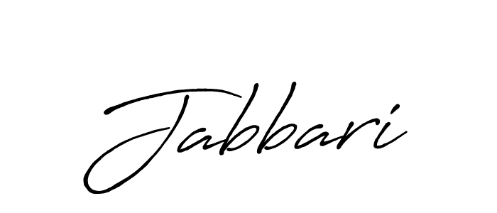 Use a signature maker to create a handwritten signature online. With this signature software, you can design (Antro_Vectra_Bolder) your own signature for name Jabbari. Jabbari signature style 7 images and pictures png