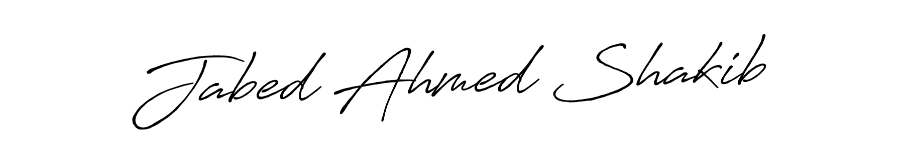 Antro_Vectra_Bolder is a professional signature style that is perfect for those who want to add a touch of class to their signature. It is also a great choice for those who want to make their signature more unique. Get Jabed Ahmed Shakib name to fancy signature for free. Jabed Ahmed Shakib signature style 7 images and pictures png