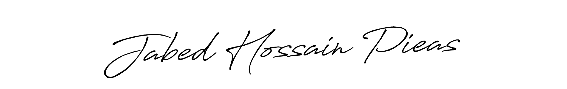 Make a beautiful signature design for name Jabed Hossain Pieas. With this signature (Antro_Vectra_Bolder) style, you can create a handwritten signature for free. Jabed Hossain Pieas signature style 7 images and pictures png