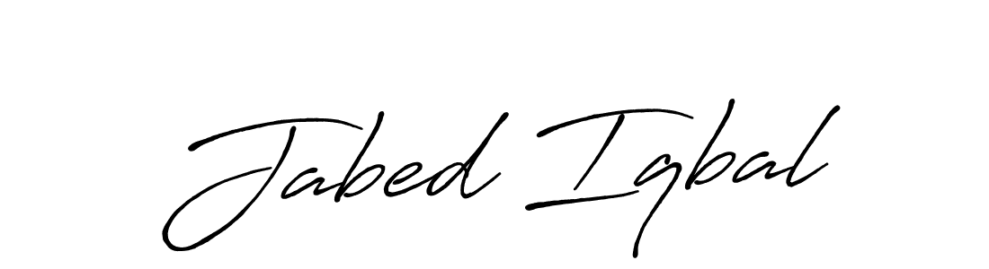 Use a signature maker to create a handwritten signature online. With this signature software, you can design (Antro_Vectra_Bolder) your own signature for name Jabed Iqbal. Jabed Iqbal signature style 7 images and pictures png