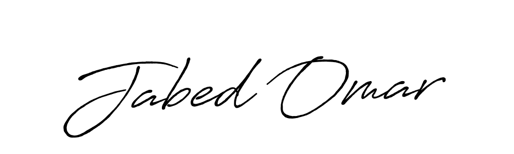 Make a beautiful signature design for name Jabed Omar. With this signature (Antro_Vectra_Bolder) style, you can create a handwritten signature for free. Jabed Omar signature style 7 images and pictures png