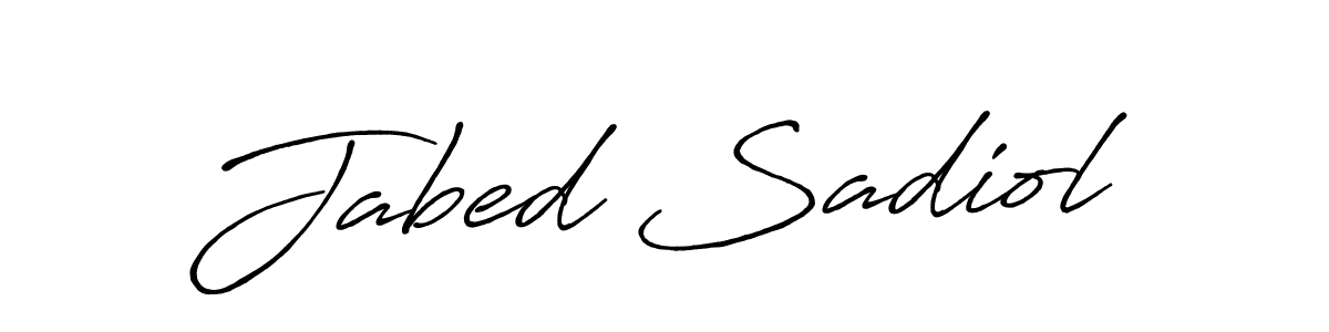 Make a beautiful signature design for name Jabed Sadiol. With this signature (Antro_Vectra_Bolder) style, you can create a handwritten signature for free. Jabed Sadiol signature style 7 images and pictures png