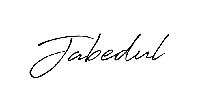 Use a signature maker to create a handwritten signature online. With this signature software, you can design (Antro_Vectra_Bolder) your own signature for name Jabedul. Jabedul signature style 7 images and pictures png