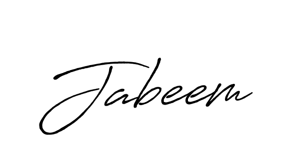 Use a signature maker to create a handwritten signature online. With this signature software, you can design (Antro_Vectra_Bolder) your own signature for name Jabeem. Jabeem signature style 7 images and pictures png