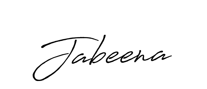 Jabeena stylish signature style. Best Handwritten Sign (Antro_Vectra_Bolder) for my name. Handwritten Signature Collection Ideas for my name Jabeena. Jabeena signature style 7 images and pictures png