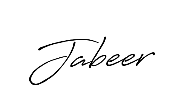 Make a beautiful signature design for name Jabeer. With this signature (Antro_Vectra_Bolder) style, you can create a handwritten signature for free. Jabeer signature style 7 images and pictures png