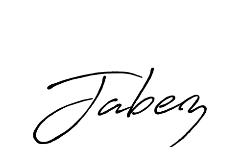 Use a signature maker to create a handwritten signature online. With this signature software, you can design (Antro_Vectra_Bolder) your own signature for name Jabez. Jabez signature style 7 images and pictures png