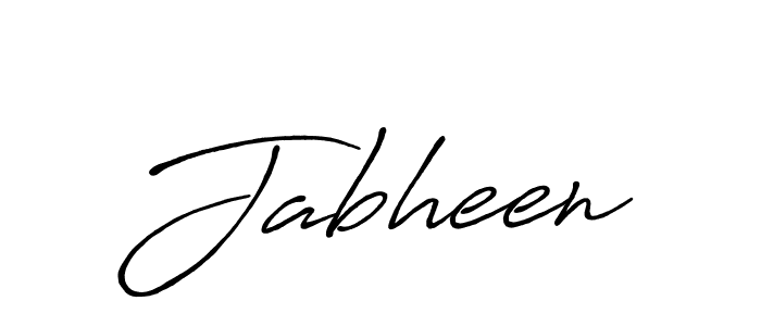 Use a signature maker to create a handwritten signature online. With this signature software, you can design (Antro_Vectra_Bolder) your own signature for name Jabheen. Jabheen signature style 7 images and pictures png