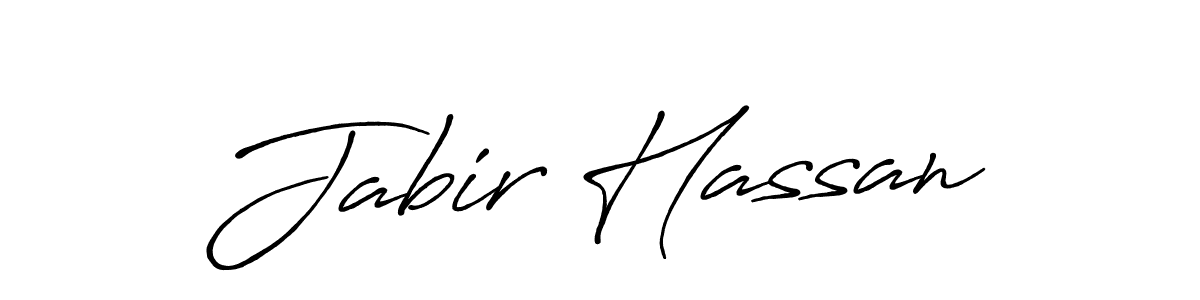 Design your own signature with our free online signature maker. With this signature software, you can create a handwritten (Antro_Vectra_Bolder) signature for name Jabir Hassan. Jabir Hassan signature style 7 images and pictures png