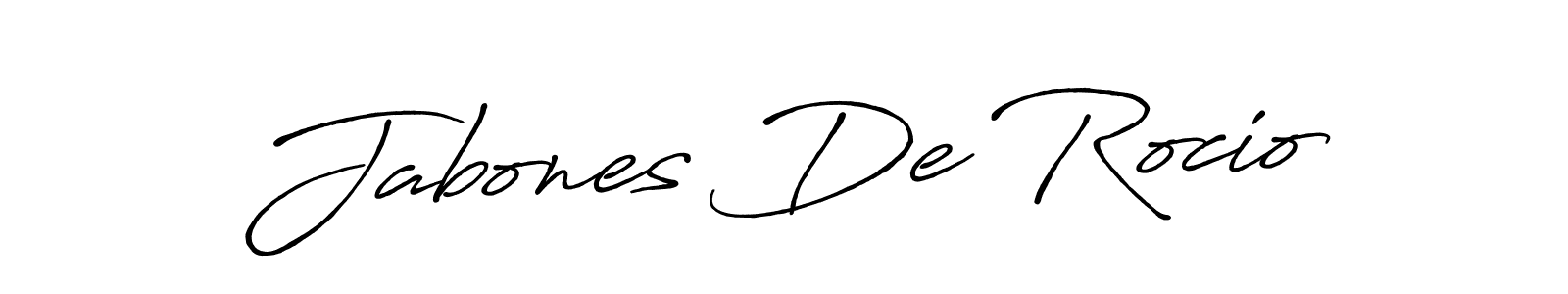 How to make Jabones De Rocio name signature. Use Antro_Vectra_Bolder style for creating short signs online. This is the latest handwritten sign. Jabones De Rocio signature style 7 images and pictures png